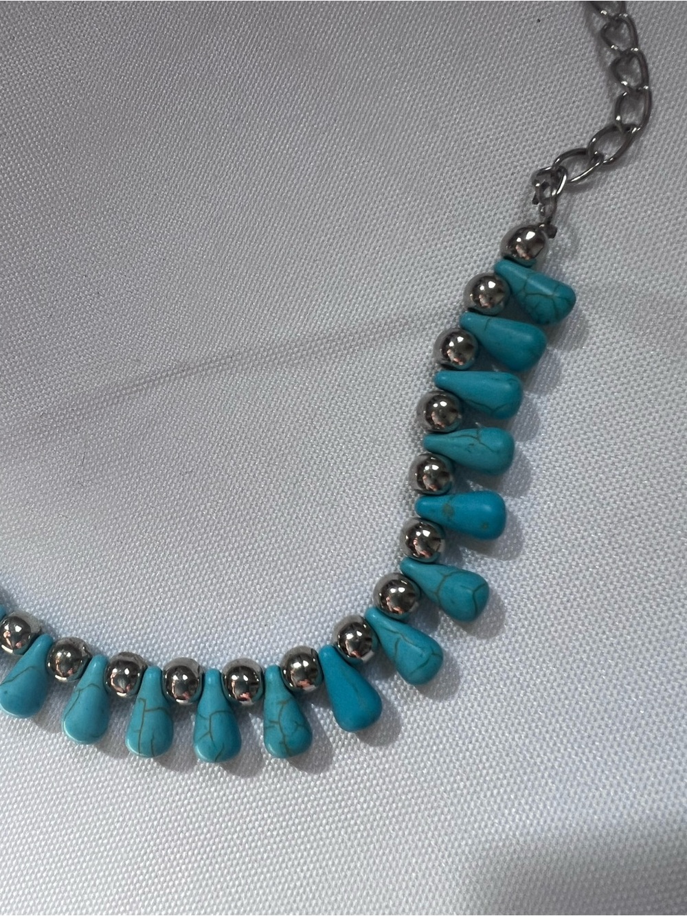 Paparazzi Turquoise Teardrop Statement Necklace & Earrings Set NWT - Picture 3 of 5